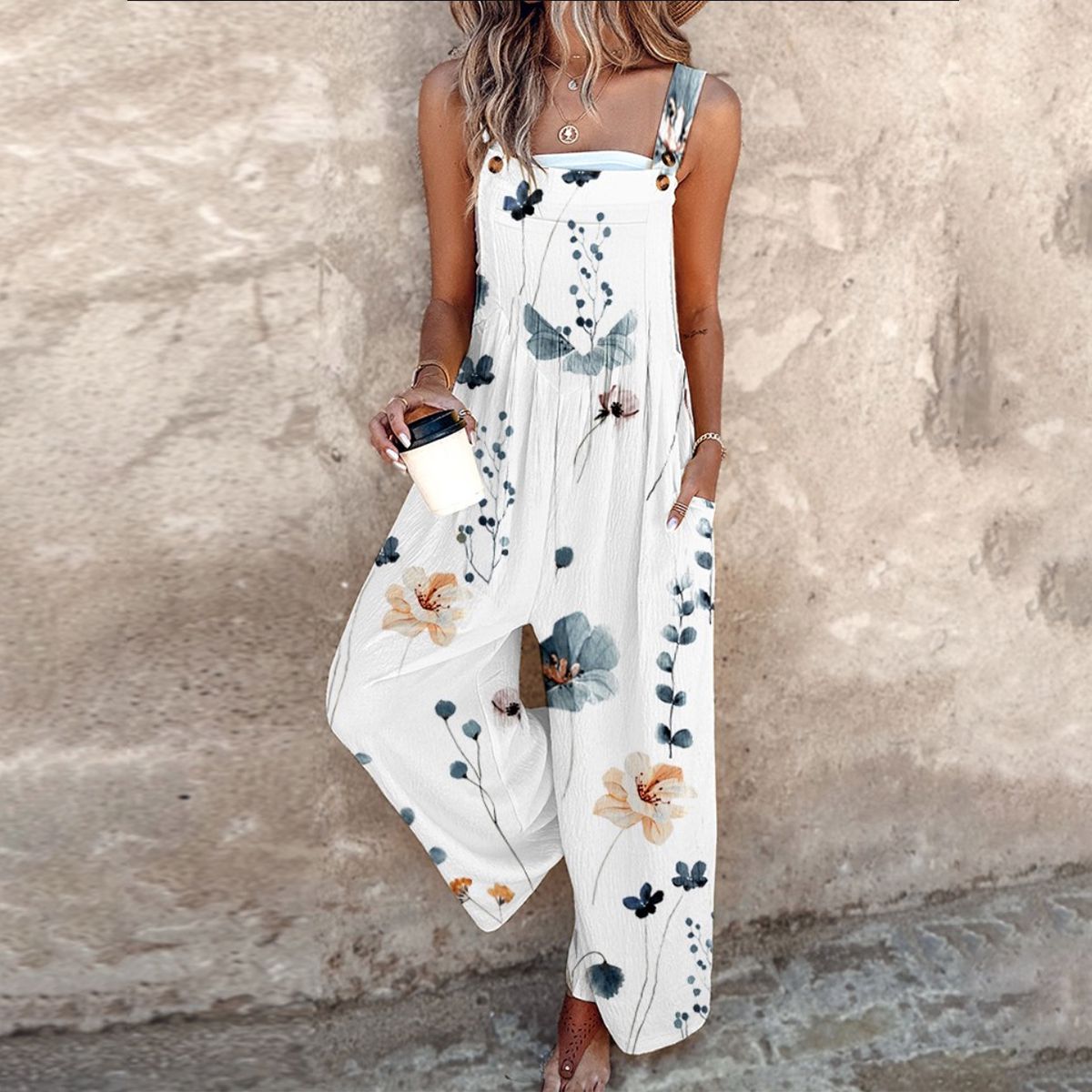 Dungaree Jumpsuits – Relaxed Style with Black Pattern