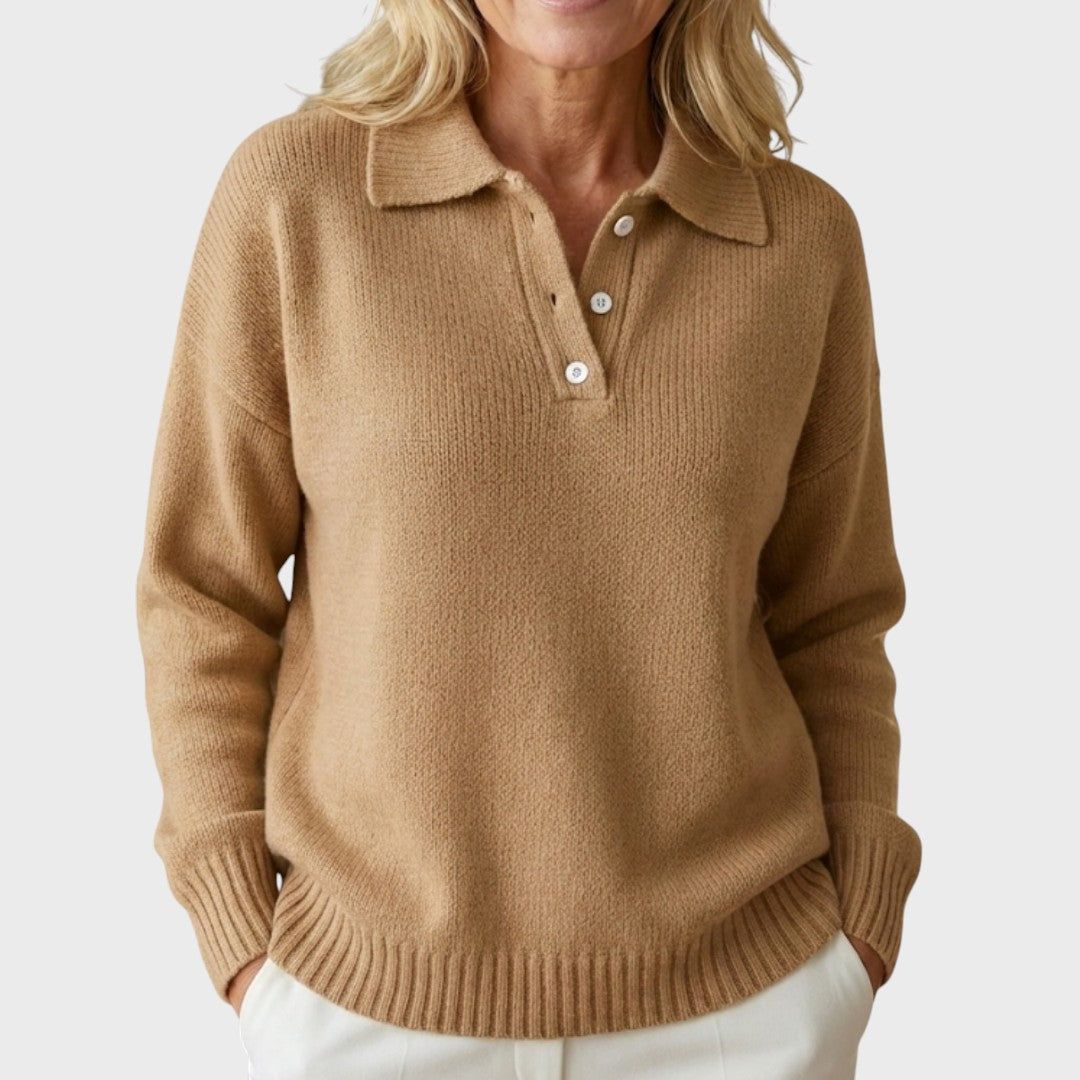 Eliška | Stylish Knitted Sweater with Collar