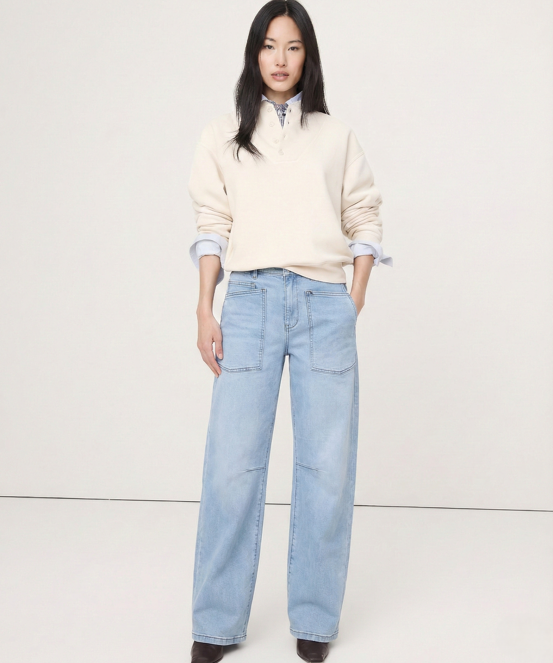 The Camden Structured Barrel Jean Denim