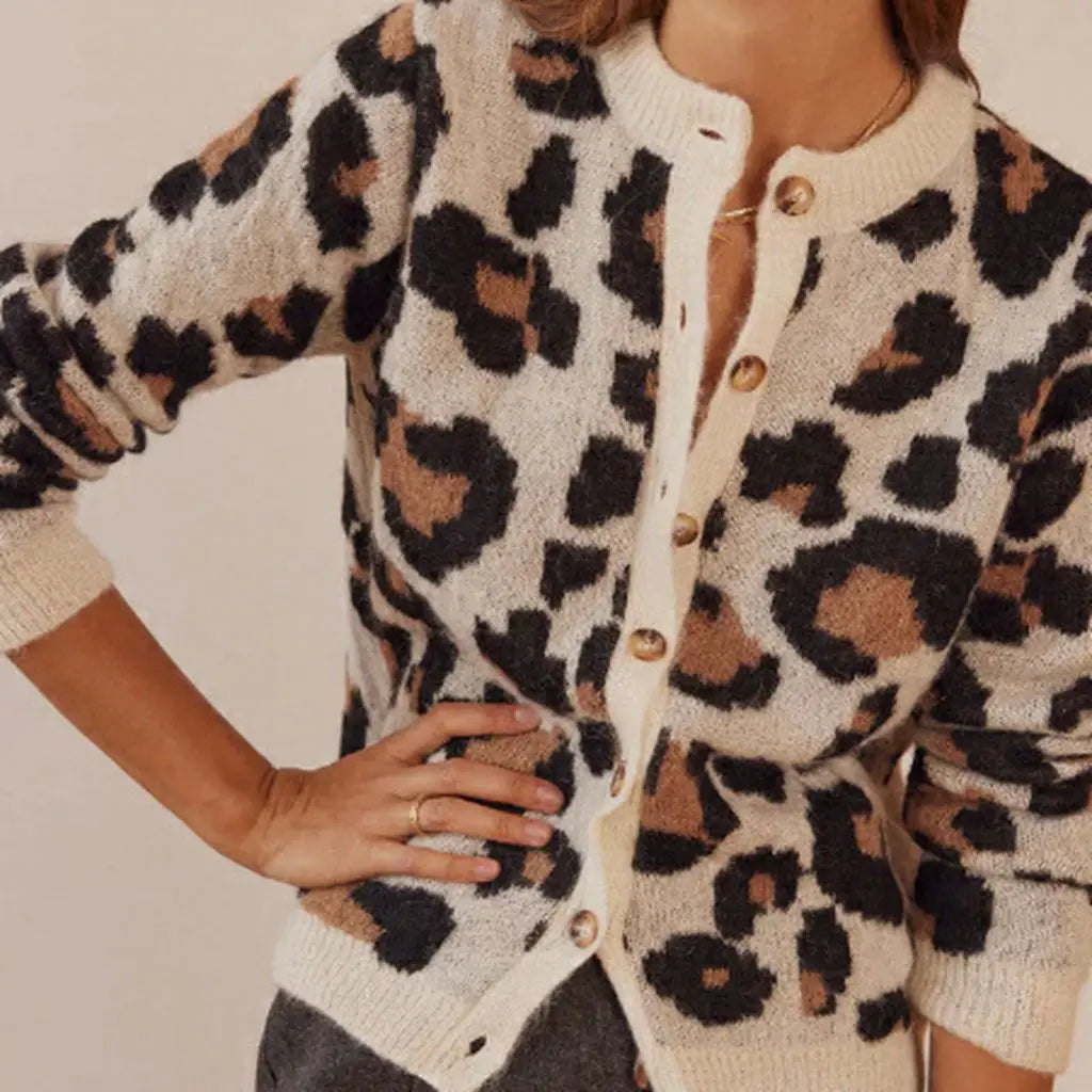 Chloé Cardigan with Leopard Print