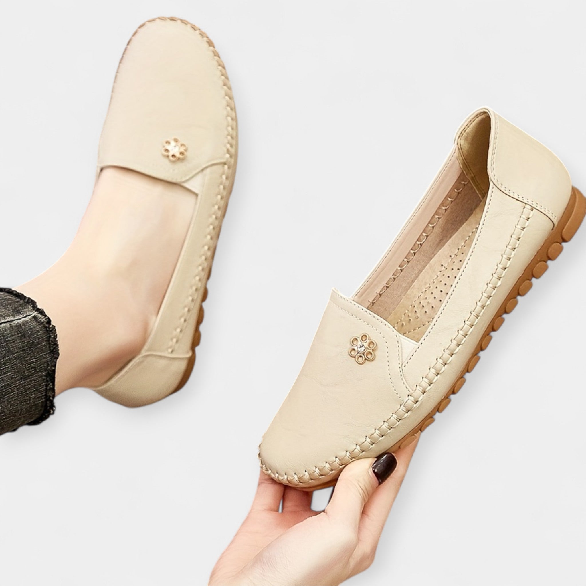 Karolína Sophisticated Linen Slip-On Sneakers Everyday