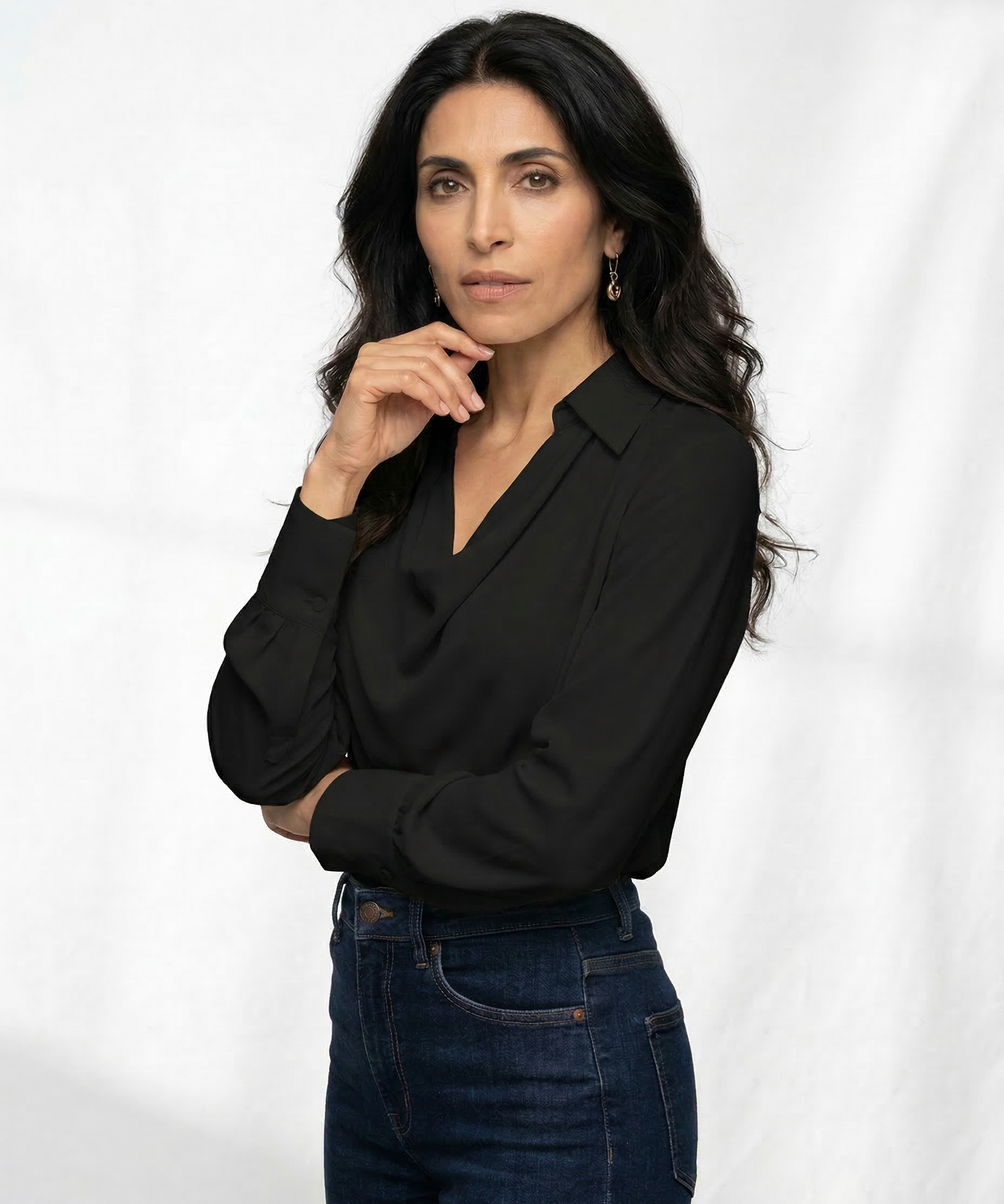 100% Silk Long Sleeve Shirt