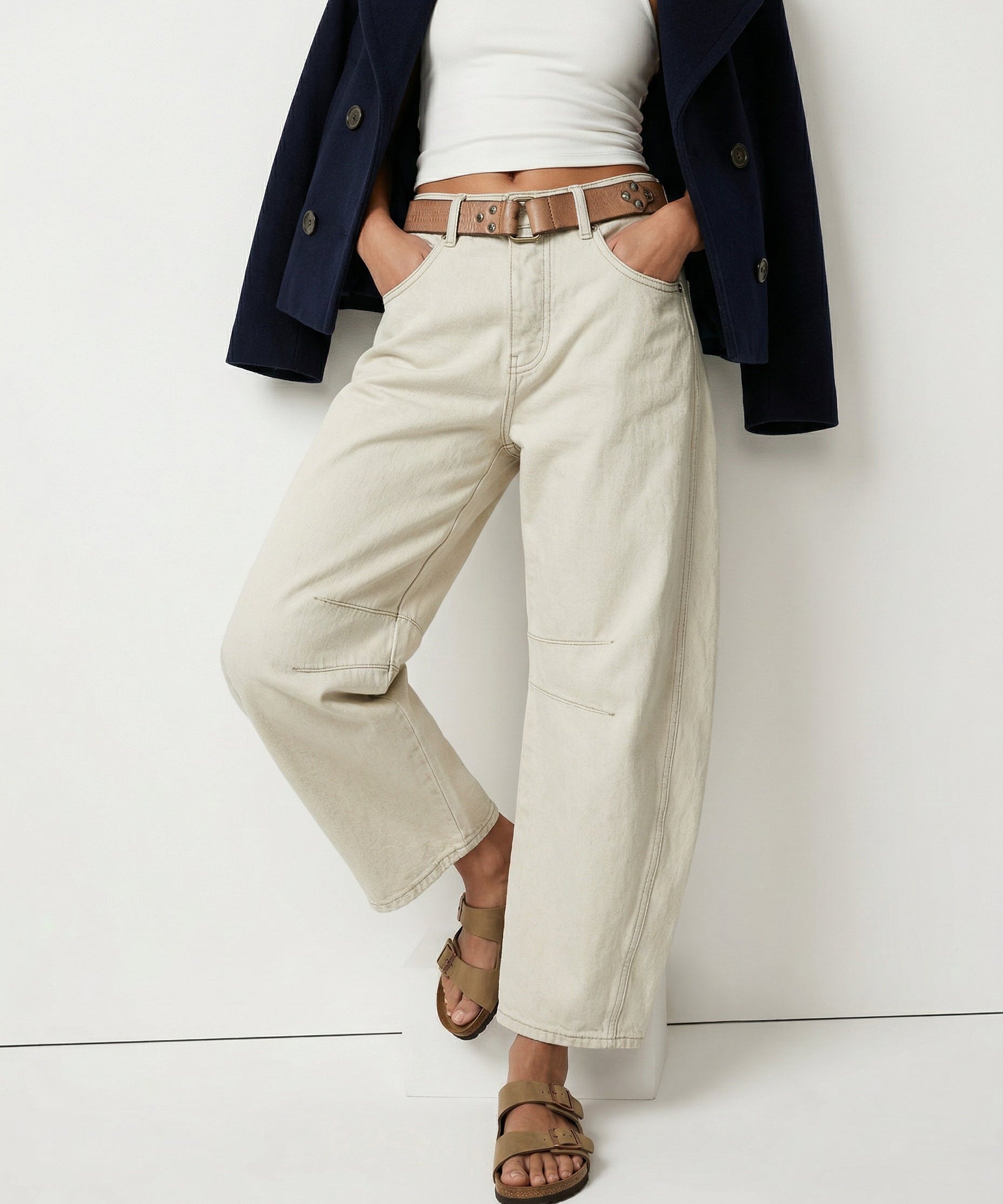 Everly Barrel-Leg Denims