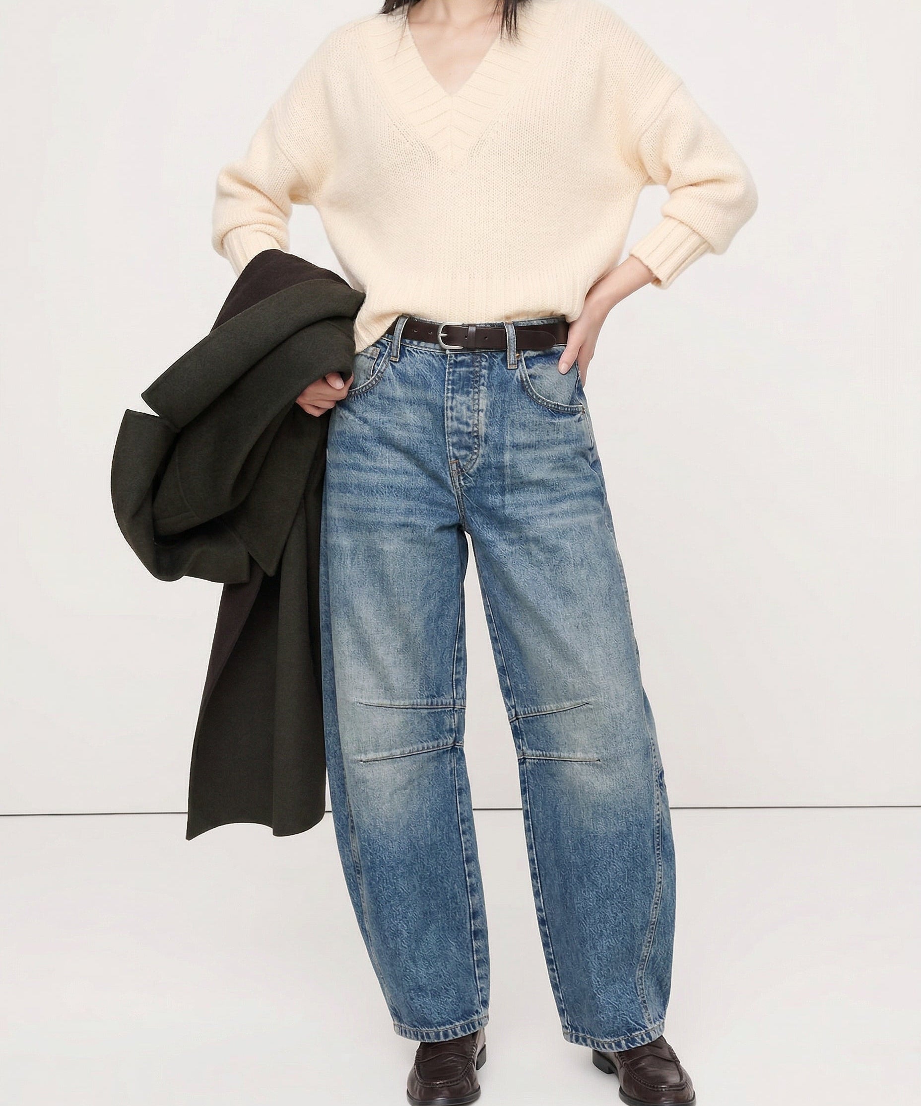 Everly Barrel-Leg Denims