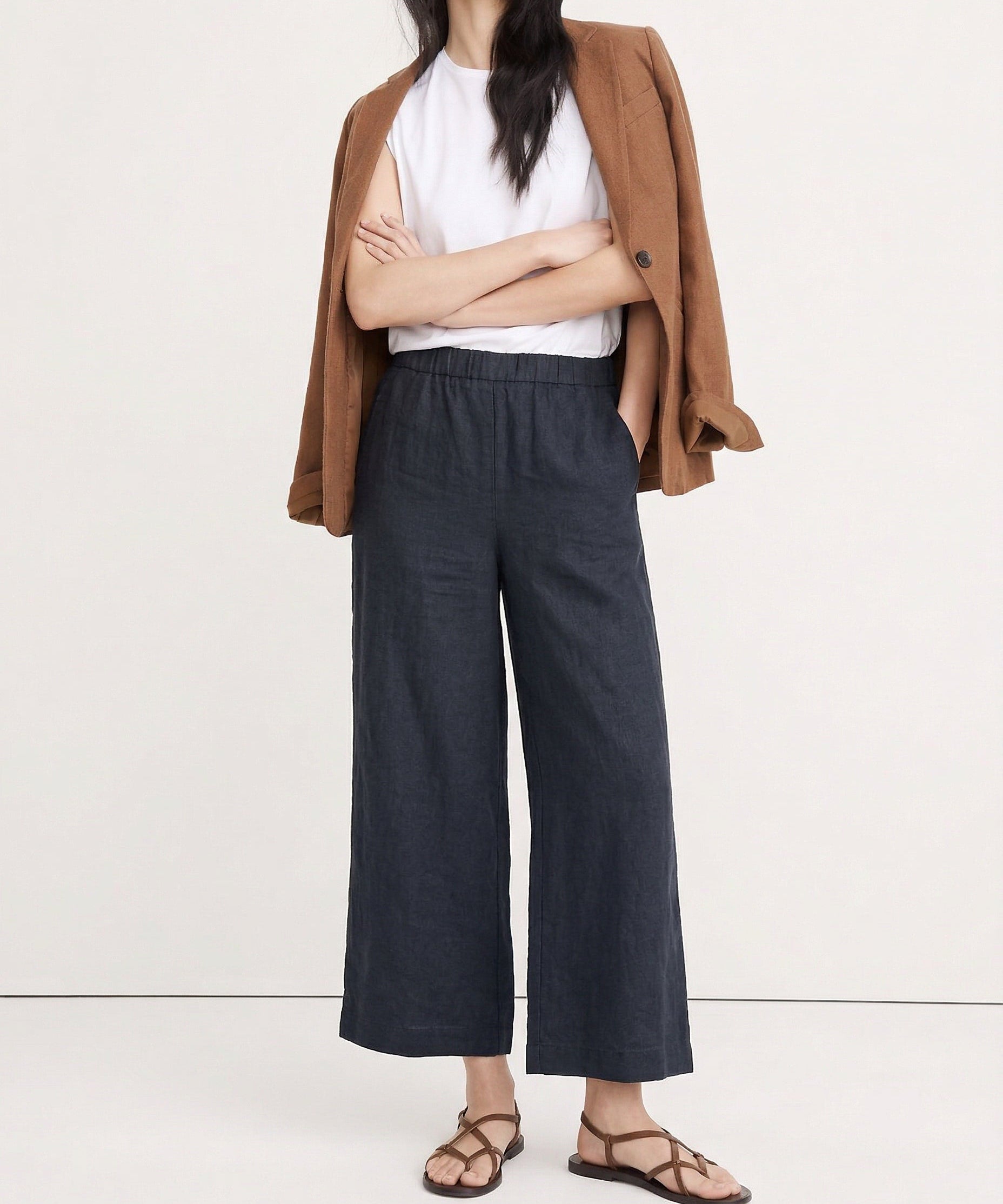 The Easy Wide Leg Linen Pant