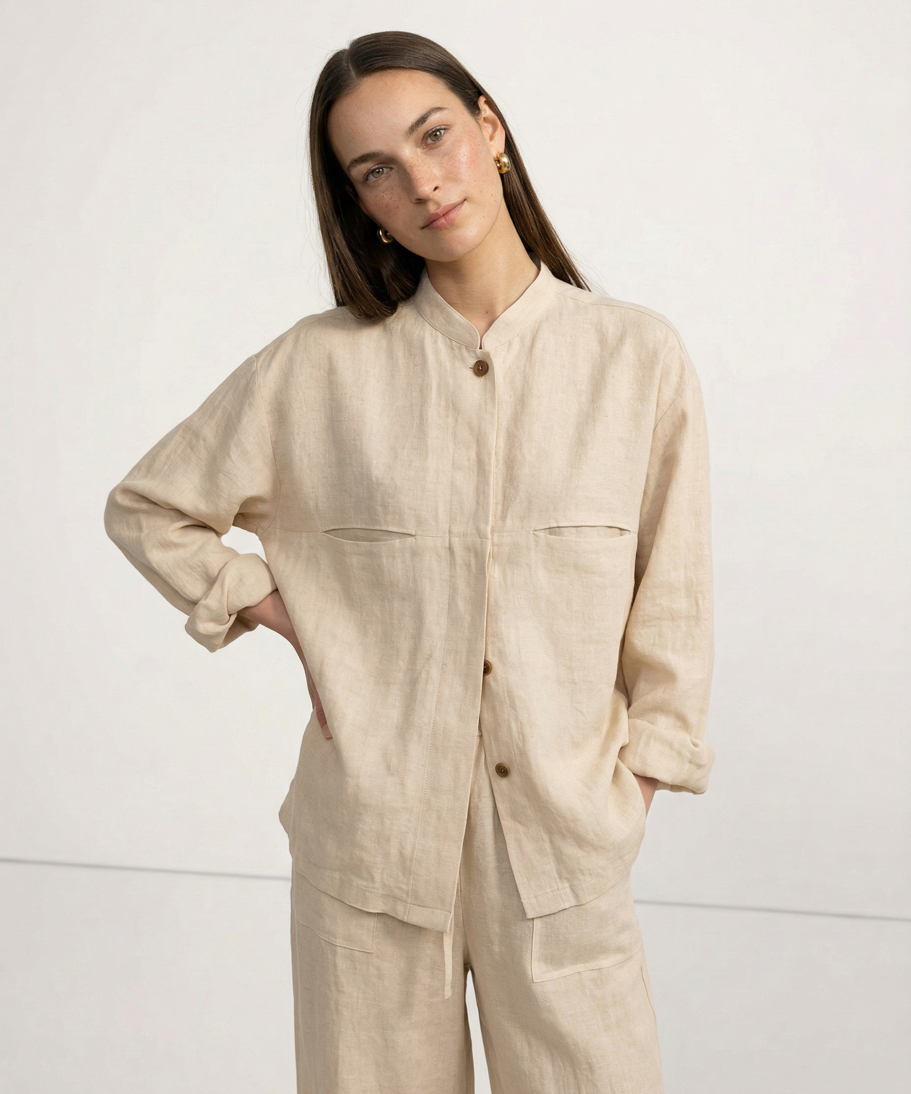 Linen Shirt with Collar Madeline
